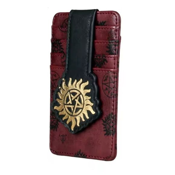 Supernatural Slim Wallet Card Holder with Gold Aquarian Star - Picture 5 of 6